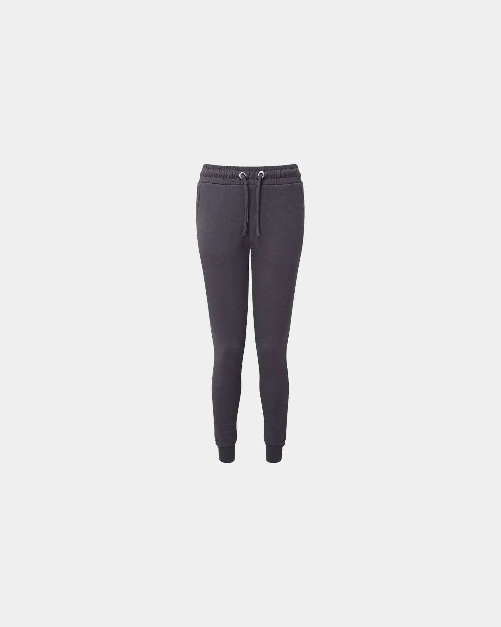 Custom recycled slim-fit women's joggers with side pockets - Charcoal
